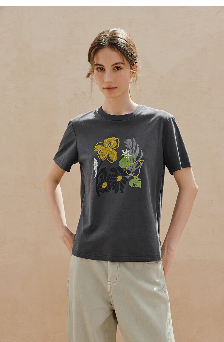 INMAN Fresh Cool Letter Print Short Sleeve T-Shirt 2026 Summer New Loose Drop Shoulder Half Sleeve Top for Women 14